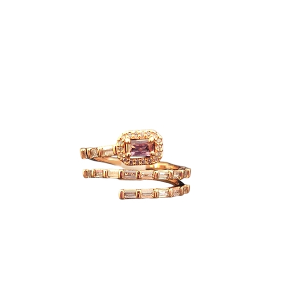Jewelry - Ring Bomb Party Sz9 Wrap Around Ring Rose Gold Plating